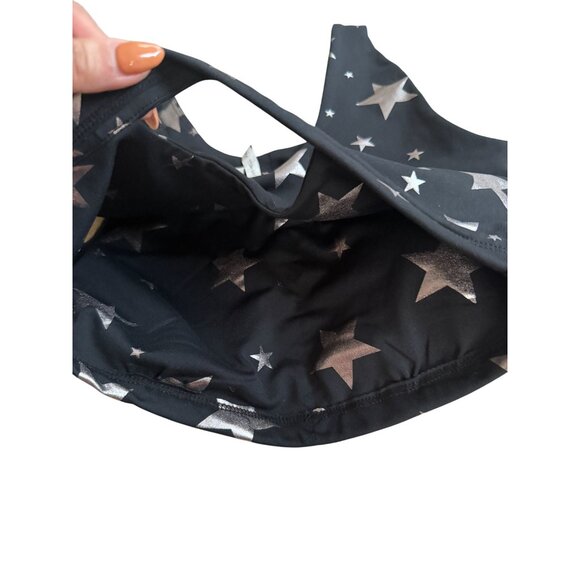 LIVE WELL ACTIVE Black Silver Star Workout Bra Size XS - Picture 2 of 8